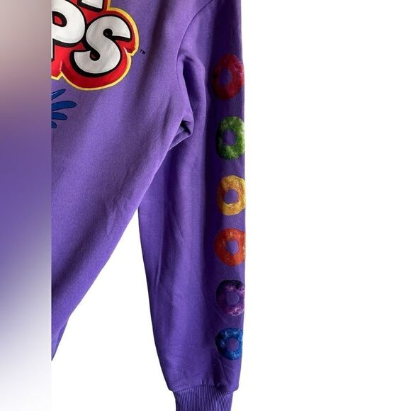 NWOT - Kellogg’s Unisex Purple Hoodie Fruit Loops Graphic Oversized - Size Small - Picture 2 of 5
